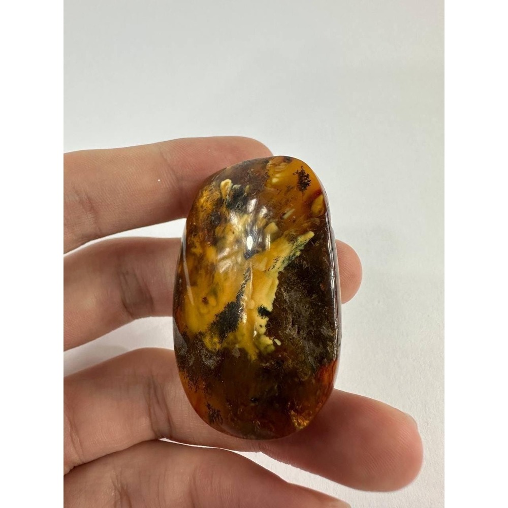 Vintage Natural Amber Statement Brooch Pin Warm Honey Brown 12g - Picture 4 of 8